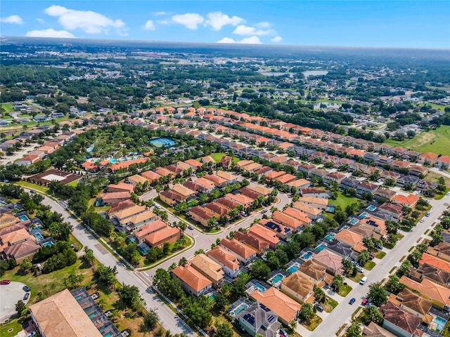 aerial view featuring a residential view