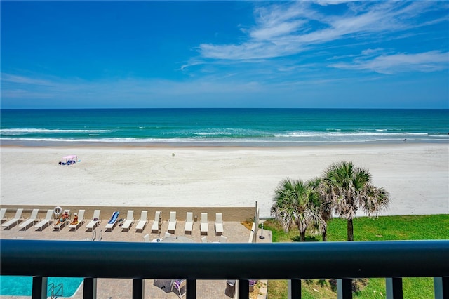 property view of water with a view of the beach