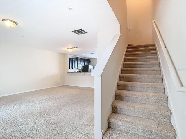 stairs with carpet