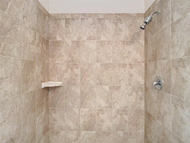 interior details featuring tiled shower