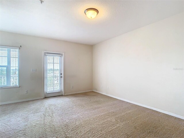 unfurnished room with carpet flooring