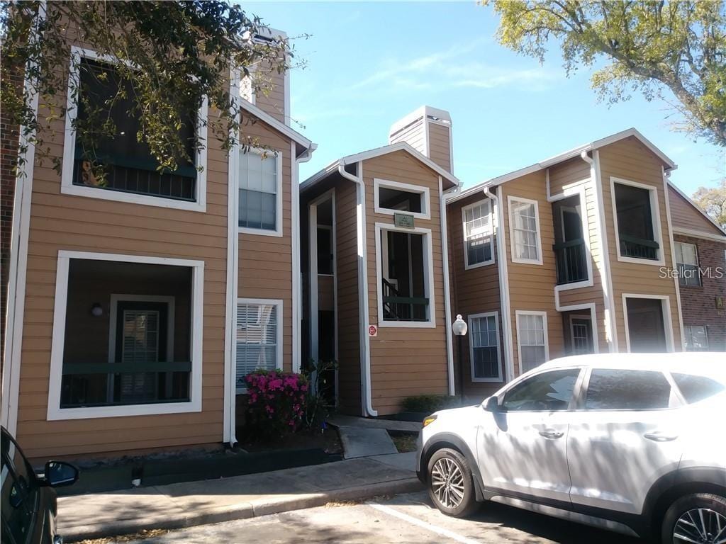 view of property featuring a garage