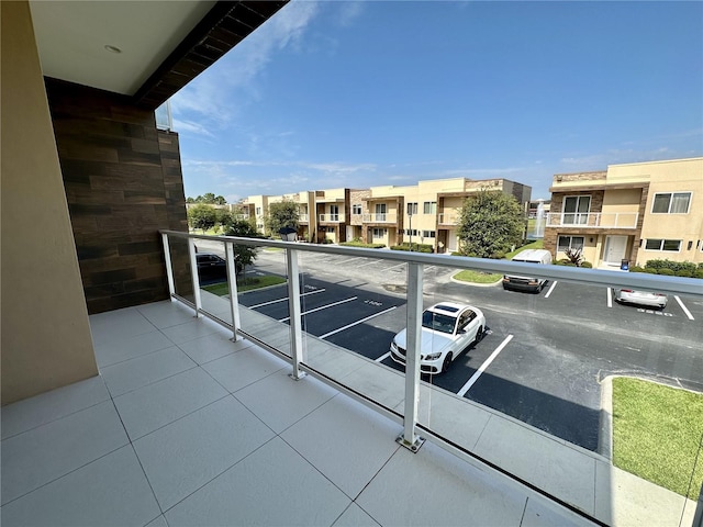 balcony with a residential view