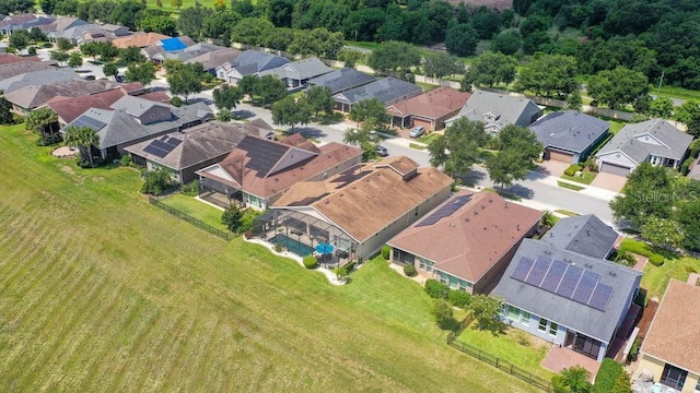 drone / aerial view with a residential view