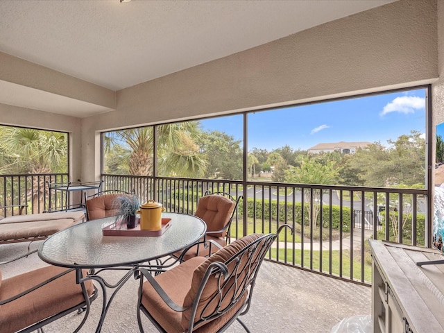 view of sunroom / solarium