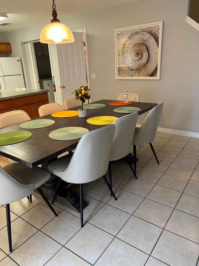 view of tiled dining area