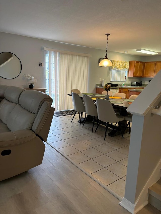 living room featuring light hardwood / wood-style flooring