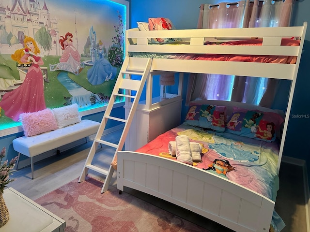 bedroom featuring hardwood / wood-style flooring