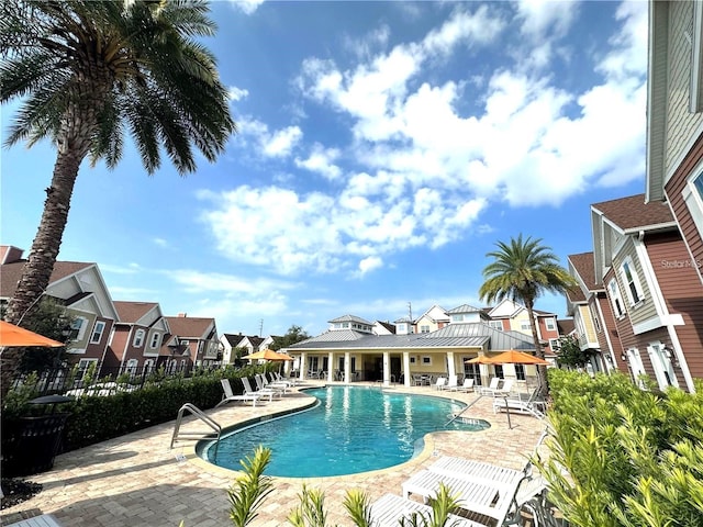 view of pool with a patio area