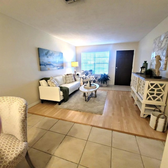 living room featuring hardwood / wood-style flooring