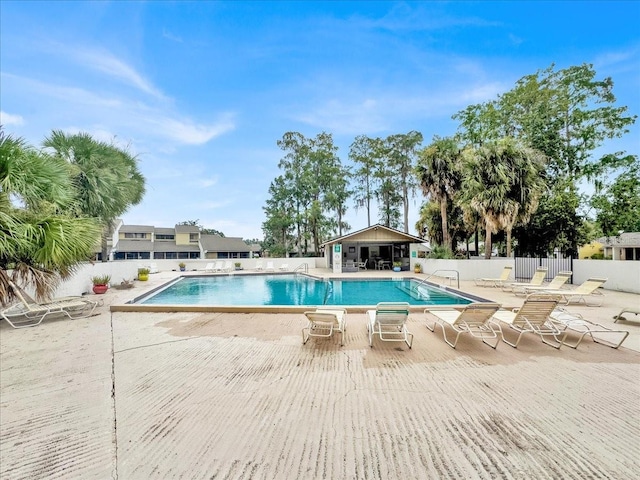 view of pool with a patio area