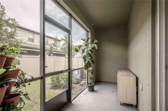 view of sunroom