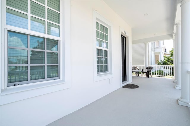 view of patio / terrace with a porch