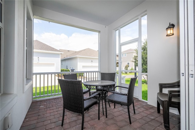 view of sunroom