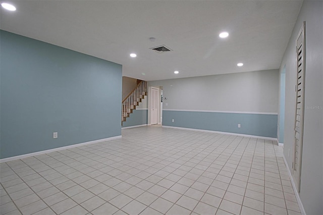 view of tiled spare room