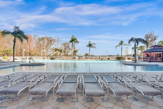 view of pool with a patio area