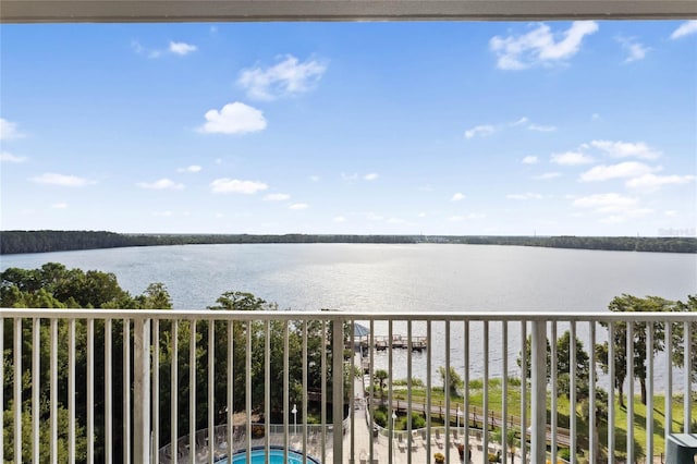 view of water feature