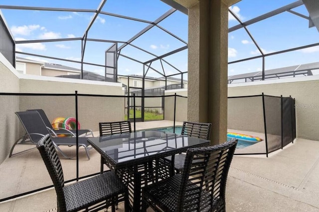 view of sunroom