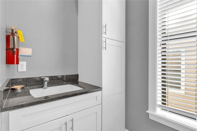 bathroom featuring plenty of natural light and vanity