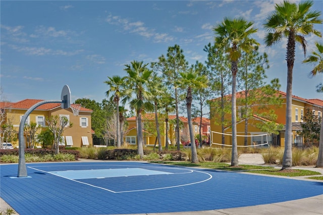 view of basketball court