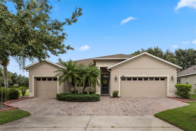 ranch-style house with a garage