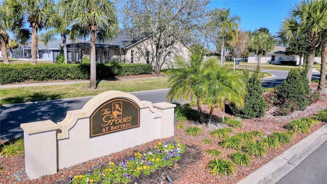 view of community sign