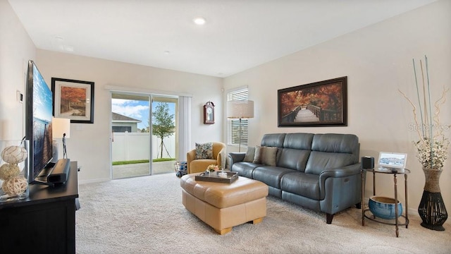 view of carpeted living room