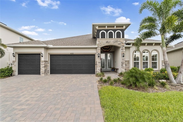 view of front of home featuring a garage