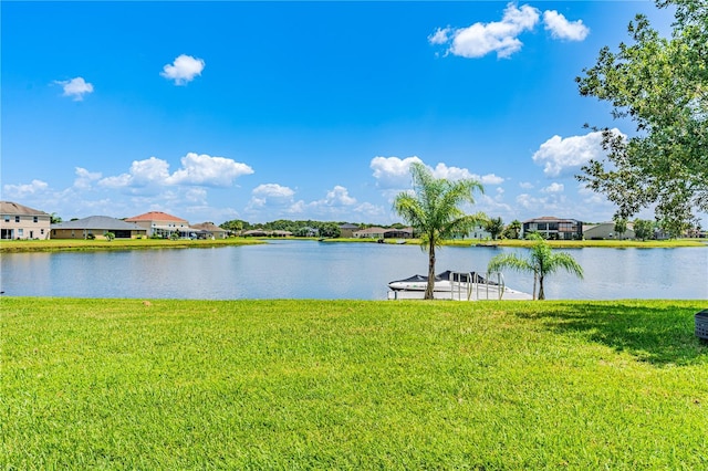 water view featuring a boat dock