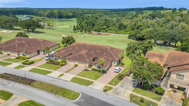 bird's eye view with golf course view