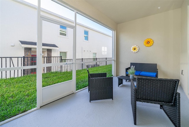 view of sunroom / solarium