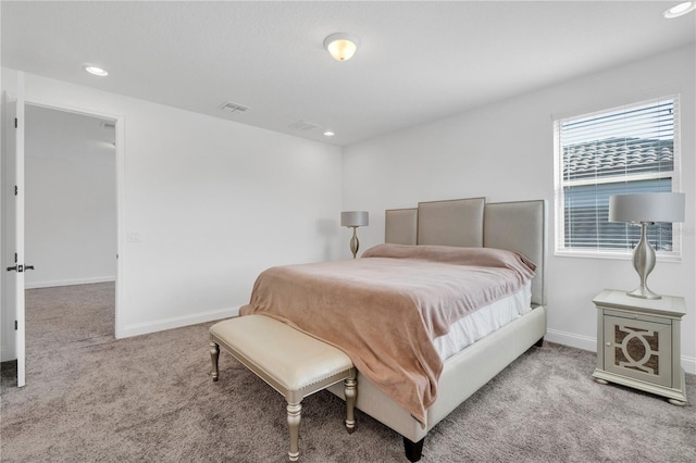 view of carpeted bedroom