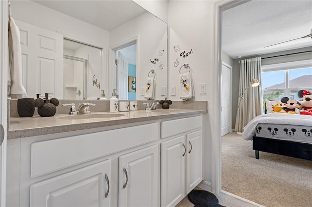 bathroom featuring double vanity