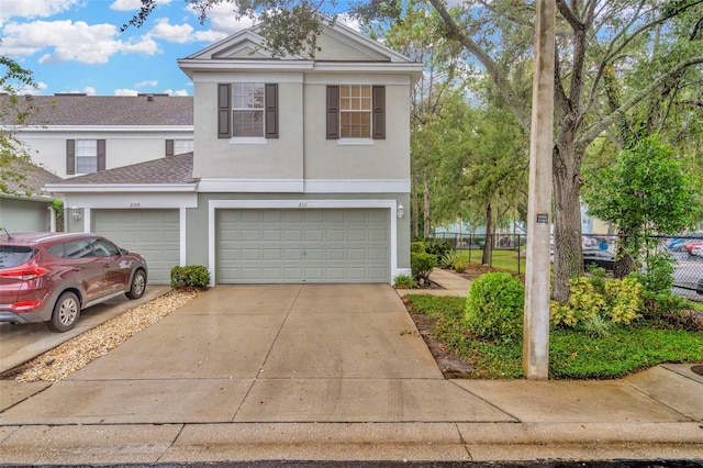 view of front facade featuring a garage