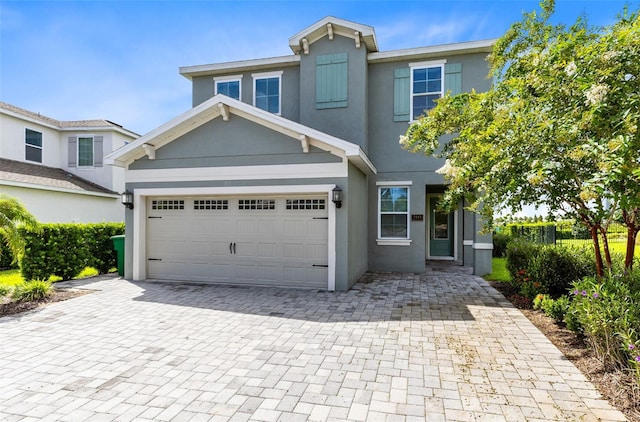 view of front of house featuring a garage