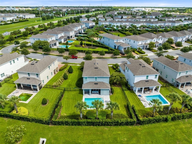 bird's eye view featuring a residential view