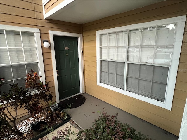 view of doorway to property