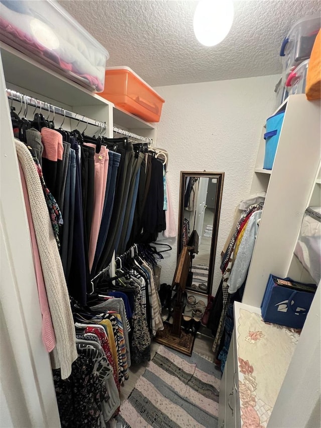 view of walk in closet