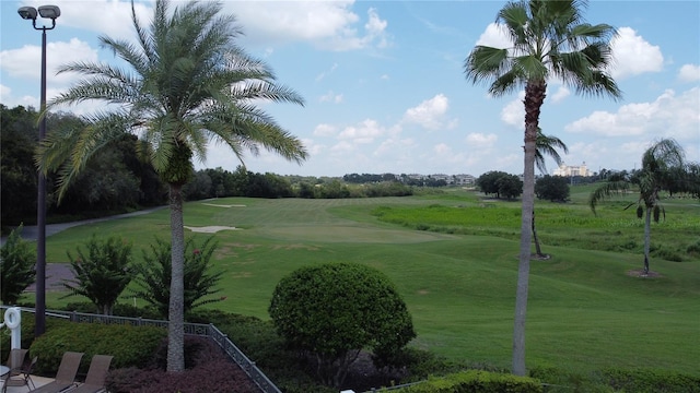 view of community with a lawn