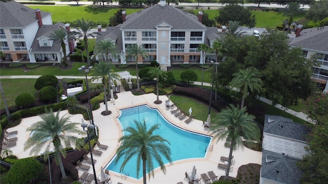 view of pool with a patio area