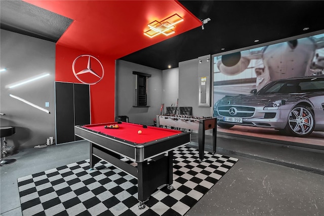 game room with pool table