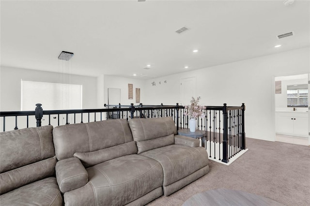 view of carpeted living room