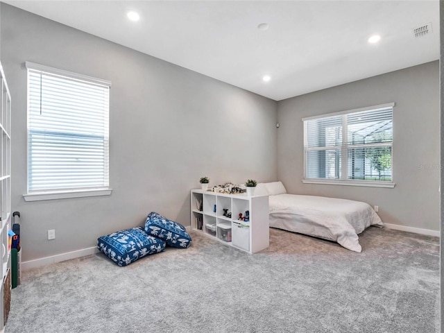 view of carpeted bedroom