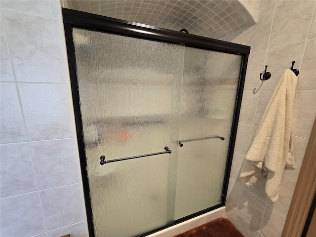 bathroom with an enclosed shower