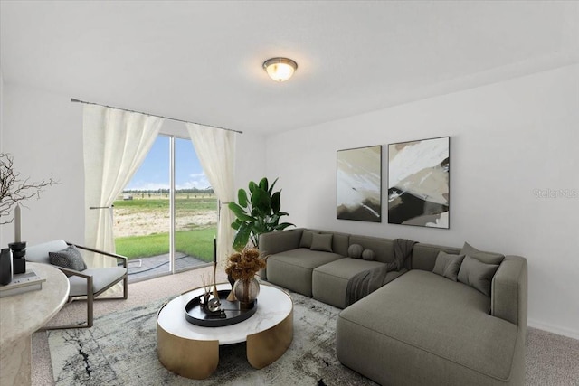 view of carpeted living room