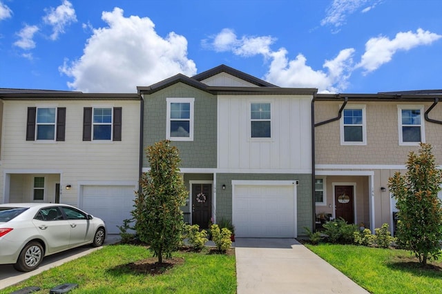 multi unit property featuring a garage