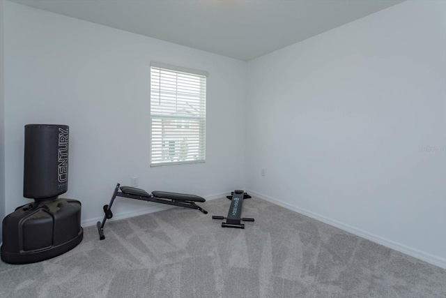 exercise area with carpet