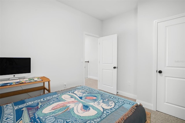 bedroom with carpet floors