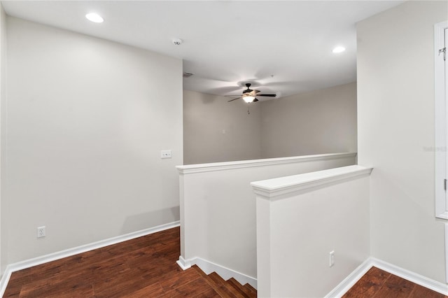 corridor featuring hardwood / wood-style flooring