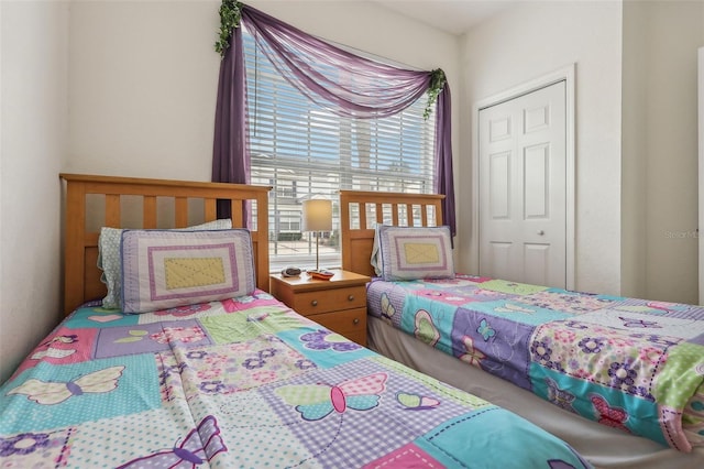 bedroom featuring a closet